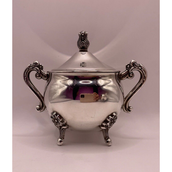 Vintage Leonard Silver Plated Creamer & Sugar Set - Picture 6 of 11